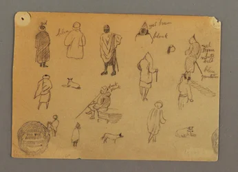 Figure Studies with Dogs, Egypt, 1868