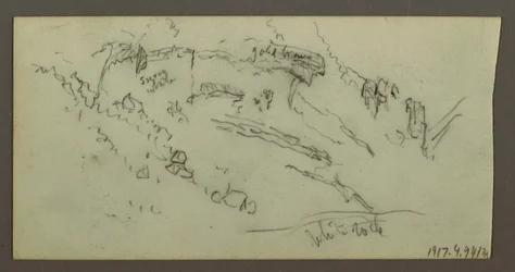 Figure Study, Mountain Range, Possibly 1868