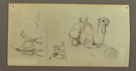 Figure and Camel Studies, February 22, 1868
