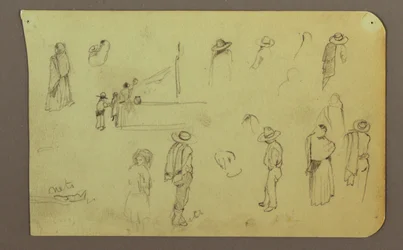 Figures, Verso: Figure, Landscape, 1883