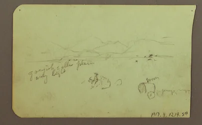 Figures, Verso: Figure, Landscape, 1883