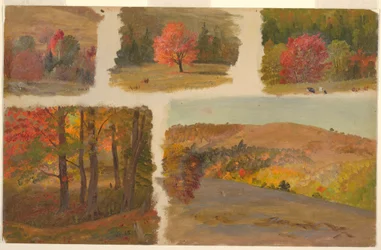 Five Studies of Autumn Landscape, Possibly Vermont, October 1865