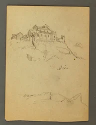 Fortification of Clifftops, Sion, Rhone Valley, possibly 1868