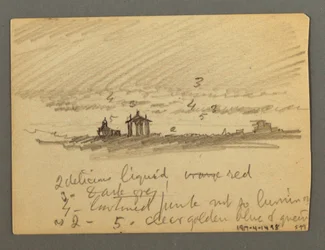 Fortification of Clifftops, Sion, Rhone Valley, possibly 1868