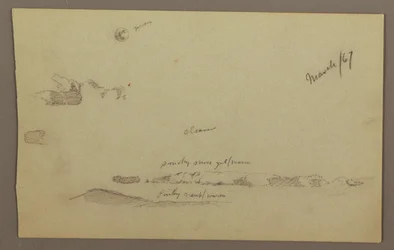Full Moon, Clouds, 1860s