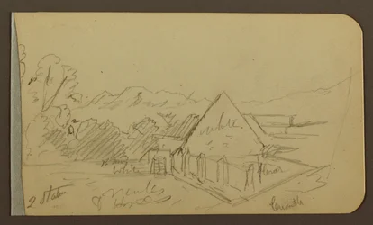 Garden, House, Cuautla; Verso: Church, Barn, Cuautla, February 1885