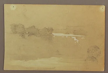 Hennequin Point and the American Falls, Niagara River, possibly 1856