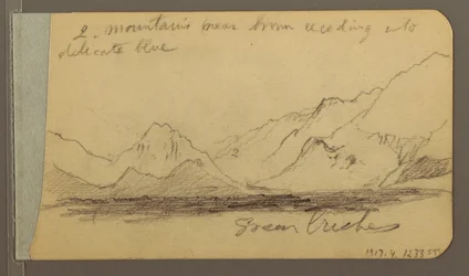 Hill and Mountain Ranges; Road in the Woods, 1889