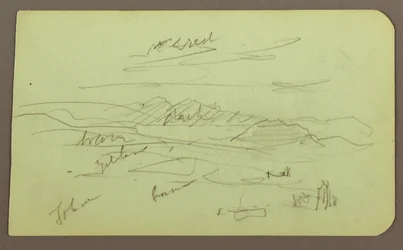 Landscape, Toluca; Verso: Mountain, Church, 1883