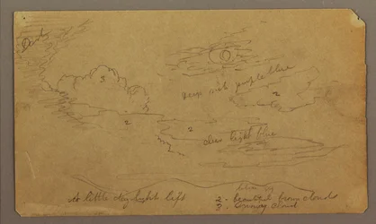 Landscape; Verso: Botanical Sketches, 1865