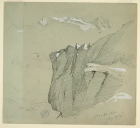 Landscape in the Bernese Alps, August 28, 1868