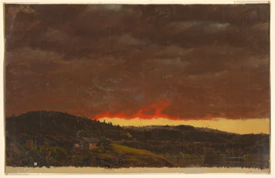 Landscape, sunset, ca. 1845