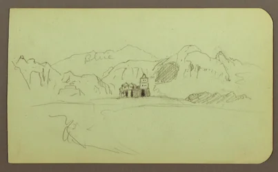 Landscape with Church; Verso: Landscape, 1883