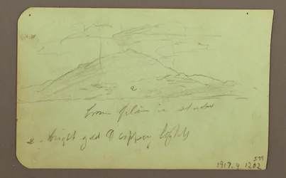Landscape with Clouds; Verso: Mountain, 1883