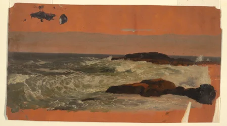 Maine Coast, surf, ca. 1850