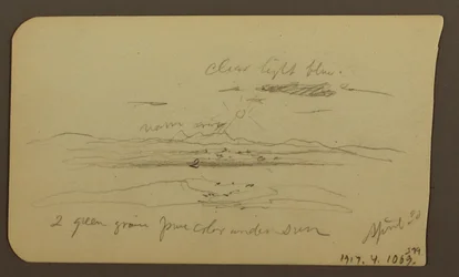 Mountain Landscape, Figure; Verso: Landscape, April 30, 1885