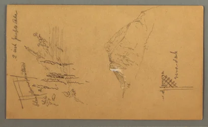 Mountain Peak, Vegetation by Pool, 1868