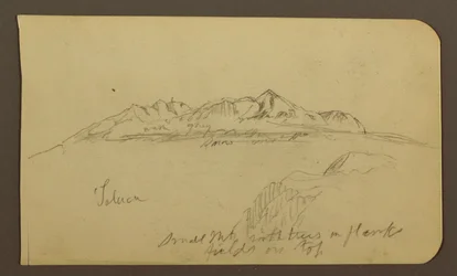 Mountain Range, Toluca; Verso: Mountain Range, Toluca, January 7, 1885