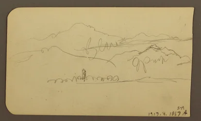 Mountain Range, Toluca; Verso: Steeple, Mountain Ranges, Toluca, January 7, 1885