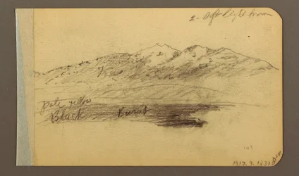 Mountain Range; Verso: Mountains, cloudy sky, 1889