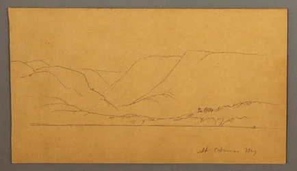 Mountainous bay, possibly 1859