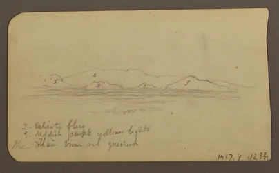 Mountains; Verso: Foothills and Mountain Range, December 21, 1885