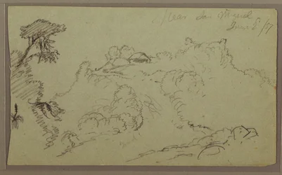 Near San Miguel, Ecuador; Verso: Unfinished Mountain Sketch, June 2, 1857