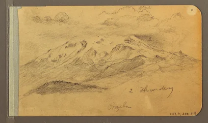 Orizaba; Verso: Cloudy sky, rooftop, 1889