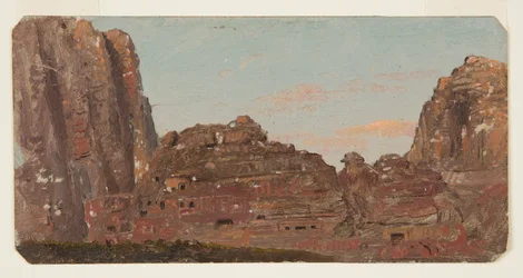 Petra, Khirbet en-Nasara rock chambers, February 1868