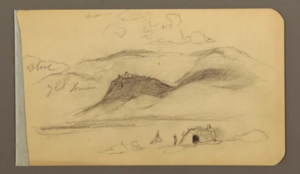 Plain, hill, town; Verso: Mountain Range, 1889