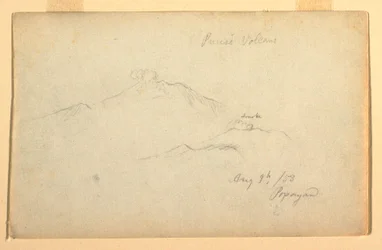 Purese Volcano Seen from Popayan, Colombia, August 9, 1853