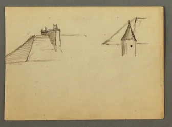 Roof with Chimney, Turret, possibly 1868