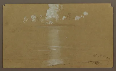Seascape, Bloxburgh; Verso: Hills and Sea, August 1865