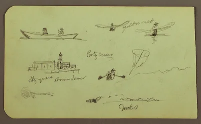 Sketches from Patzcuaro; Verso: Church, Atlatahuca, 1883