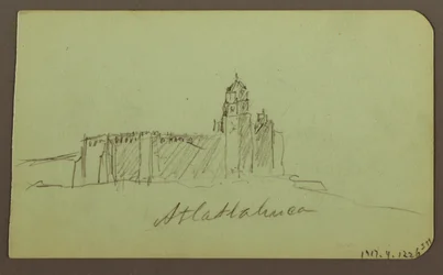Sketches from Patzcuaro; Verso: Church, Atlatahuca, 1883