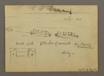 Sketches from the Middle East, including Suez Canal, January 1868