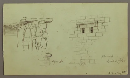 Studies of Arches and Base of Arch, April 1868