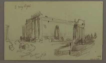Study of Temple Ruins, May 8, 1868