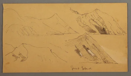 Study of Rock Cliffs, possibly 1859
