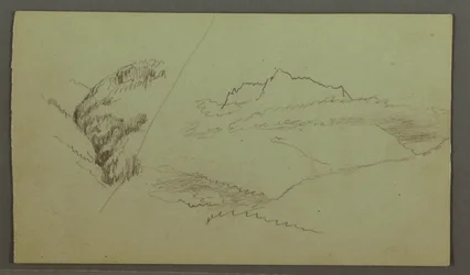 Summit Rising above Clouds, Narrow Valley, possibly 1868