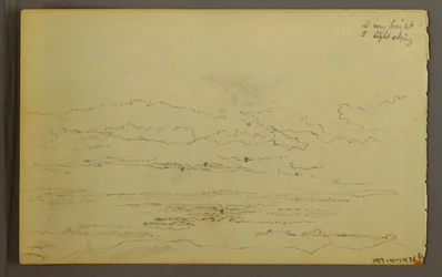Sun Setting Behind Low Hills, 1845