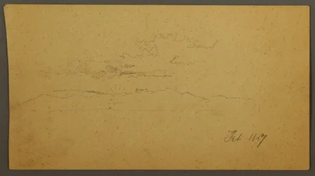 Sunset Behind Hills, February 1867