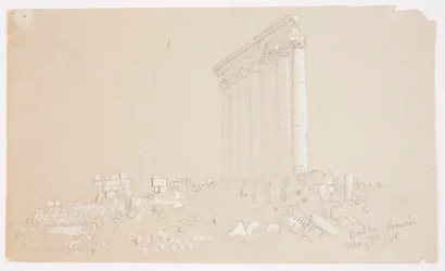 Temple of Jupiter at Sunrise, Baalbek, May 7, 1868