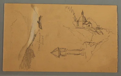 Valley, Tower, Church, possibly 1868