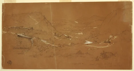 Valley with a Bridge and Houses, near Guaranda, Ecuador, June 5, 1857