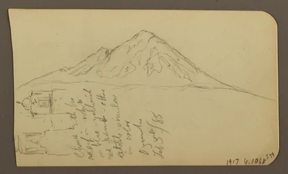 View Near Lake Shore, Cuitzeo; Verso: view near Lake Ahore, Cuitzeo, February 1885