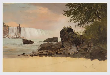 View of the Canadian Falls and Goat Island, September or October 1856