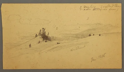 Wooded Hilltop, Hilly Valley, Sun, January 1866