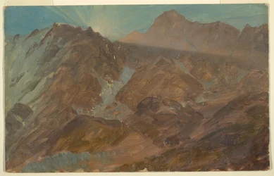 Peaks and Glacier at Sunrise, Bernese Alps, Switzerland