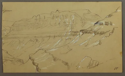 Right Part of a Sketch of El Yemen Valley, Arabia: Distant View